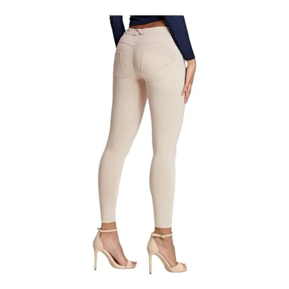 Freddy WR.UP Low-Rise 7/8 Length Pants - Size S, Light Beige - Picture 8 of 11